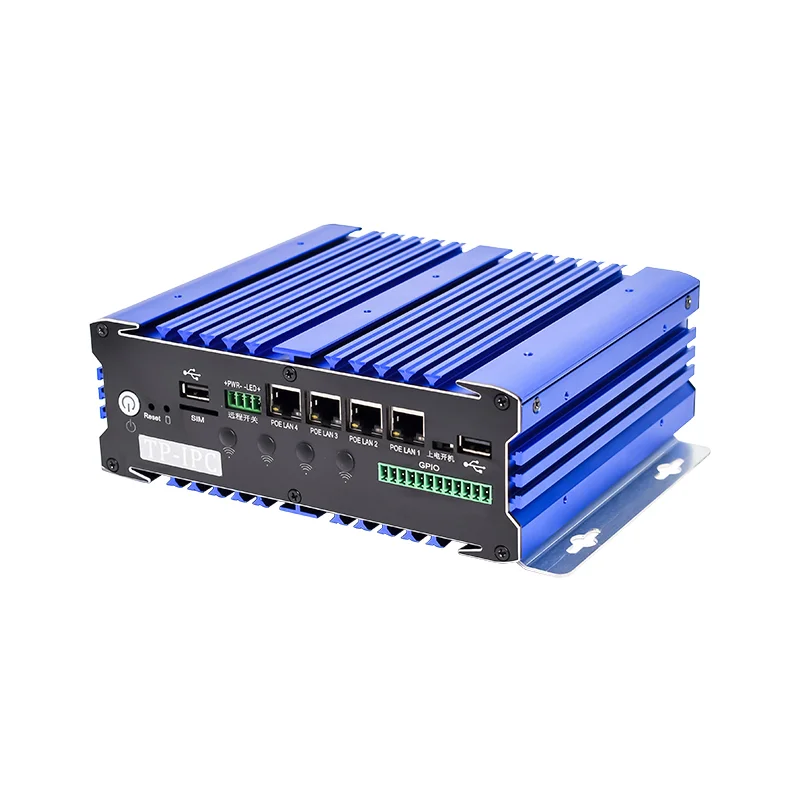 Embedded Mini Industrial Pc Industrial Computer with POE RJ45 Port for Solar Photovoltaic Industry Field