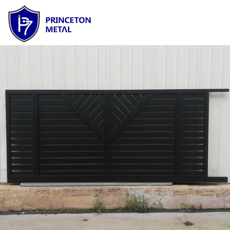 Modern Design Aluminium Sliding Gate with Powder Coating 3D Modeling Service Pressure Treated Wood Fencing