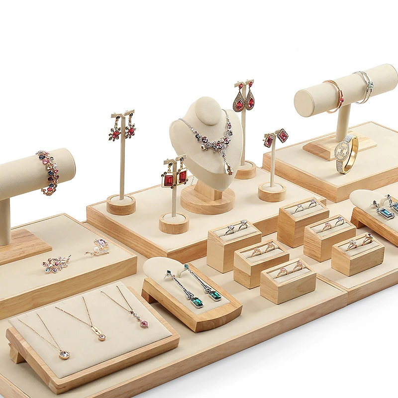 Wholesale Wood Jewellery Display Trays Jewelry Organizer Stand Jewelry