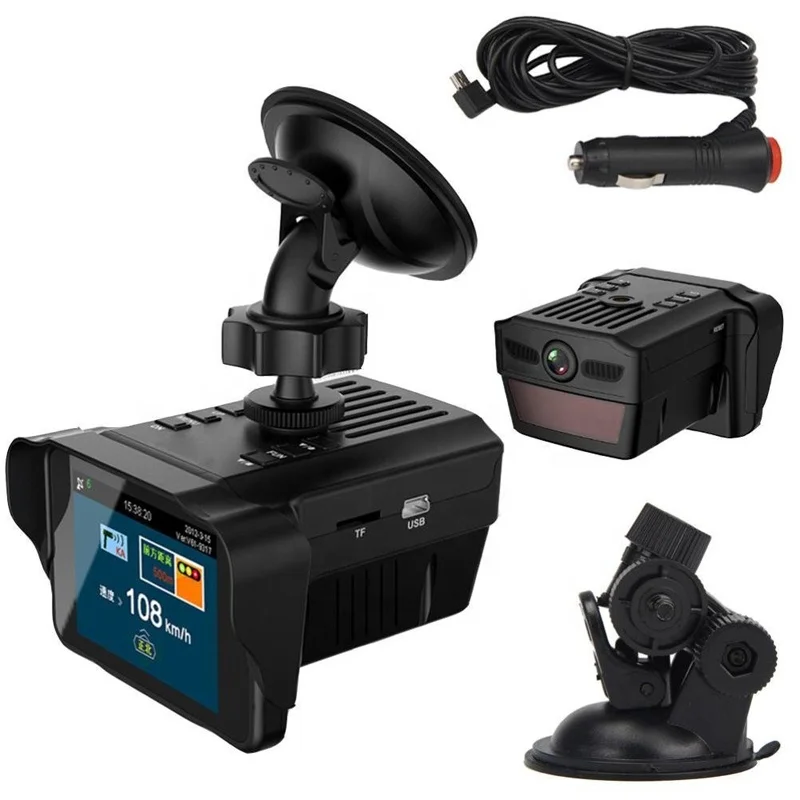 1080P Car DVR Radar Detector Combo - Dash Cam With Laser/Radar Detection, Night Vision, G-Sensor