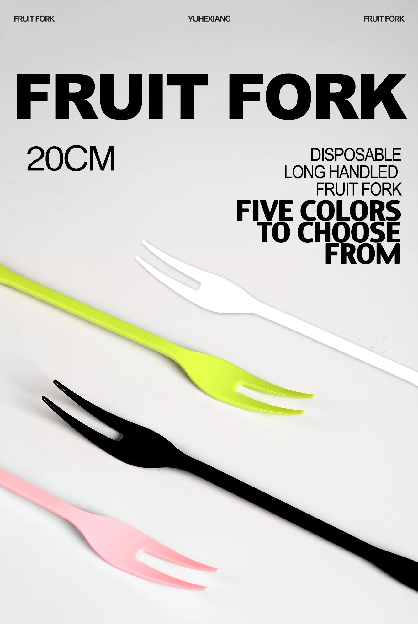 20cm Thick Disposable Plastic Fork PS Material with Lengthened Handle ...
