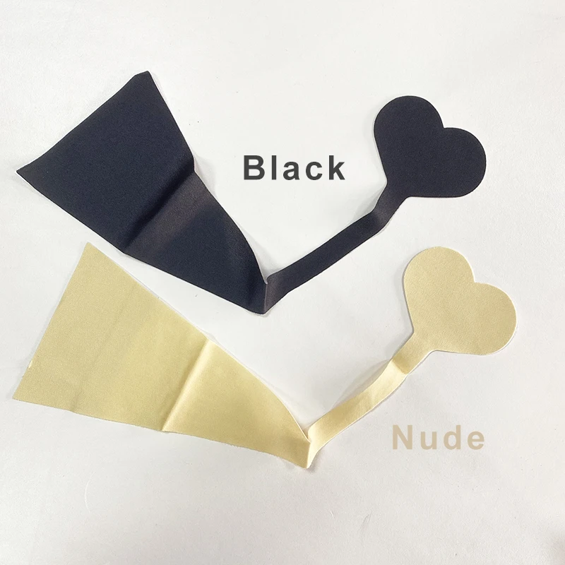 Disposable Polyester and Non-woven Fabric Heart Shape Tail Self-adhesive Invisible Seamless C String Panties for Sexy Women