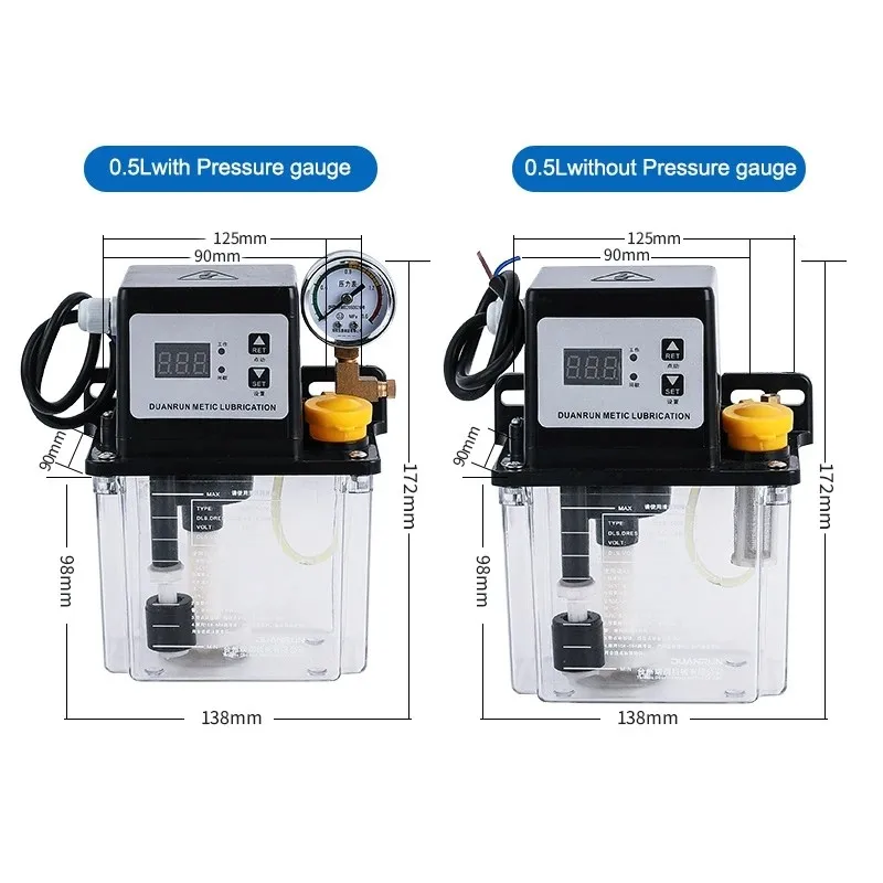 220V 1L 2L 2 Liters Lubricant Pump Automatic Lubricating Oil Pump for Cnc Lathe Machine Lubricant Oil Pump