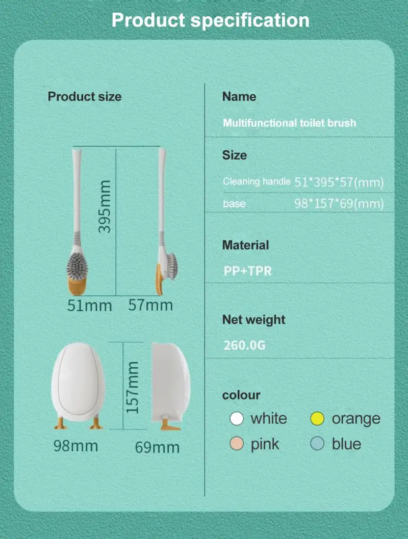 New Hot Sale Duck Silicone Toilet Brush WC  Bathroom Accessories No Dead Corners Household Wash Cleaning Soft Bristle Artifact