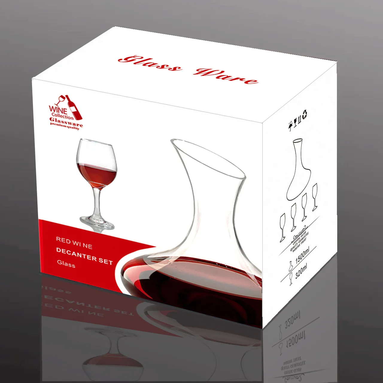 Long Stem Wholesale Custom Gift Box Set Goblet Red Wine Glasses And