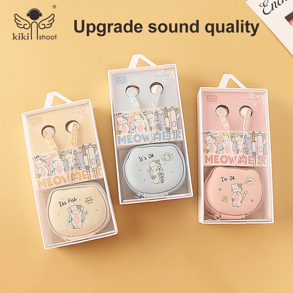 Fabrika doğrudan satış KIKI ateş 3.5mm kulaklık KIKI-409 sevimli