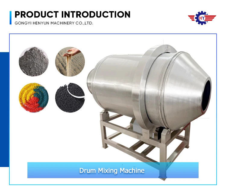 200 Litre Drum Mixer Potassium Sulfate 50kg Rotary Drum Mixer Drum