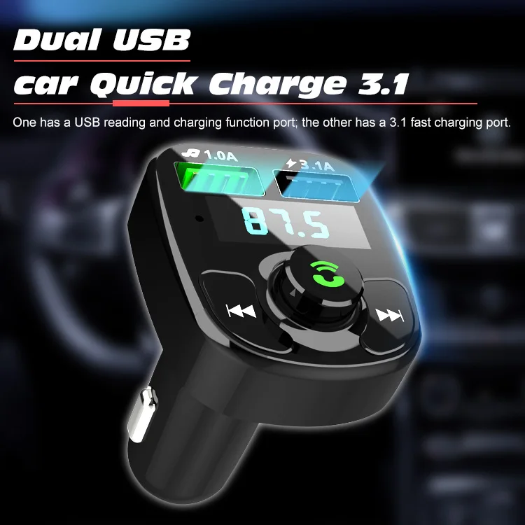 car cigarette lighter mp3 Player Radio Frequency USB SD Mmc Lcd Wireless Audio Electronics Bluetooth hands Car Cigarette Lighter MP3 Player