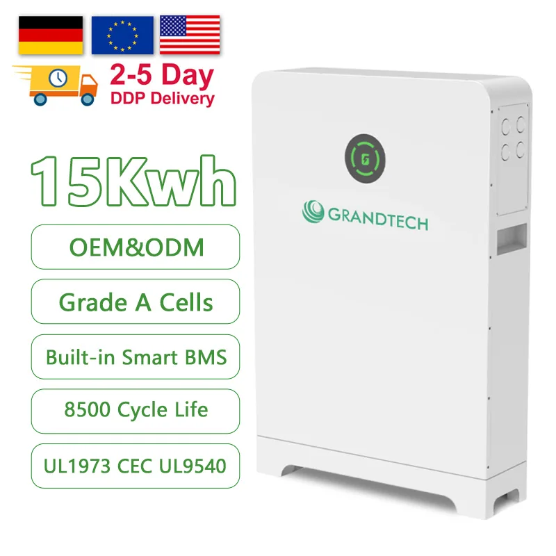 Inseanach Fraingtheach Gathannaigh 15KWH Cuidí Gréine Stáisiún Cumhachta Páinéilí Banc Bataire agus Inbhirtéir le hAghaidh Chóras Bhreithnithe Stórála Fuinnimh do Thithe