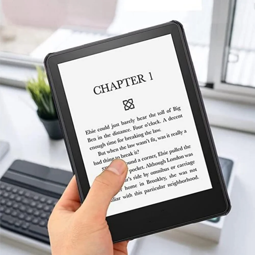 product solid color case only for kindle voyage released in 2014 cross texture protective case automatic wake sleep function laudtec-7