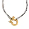 Chaîne en argent + fermoir en or