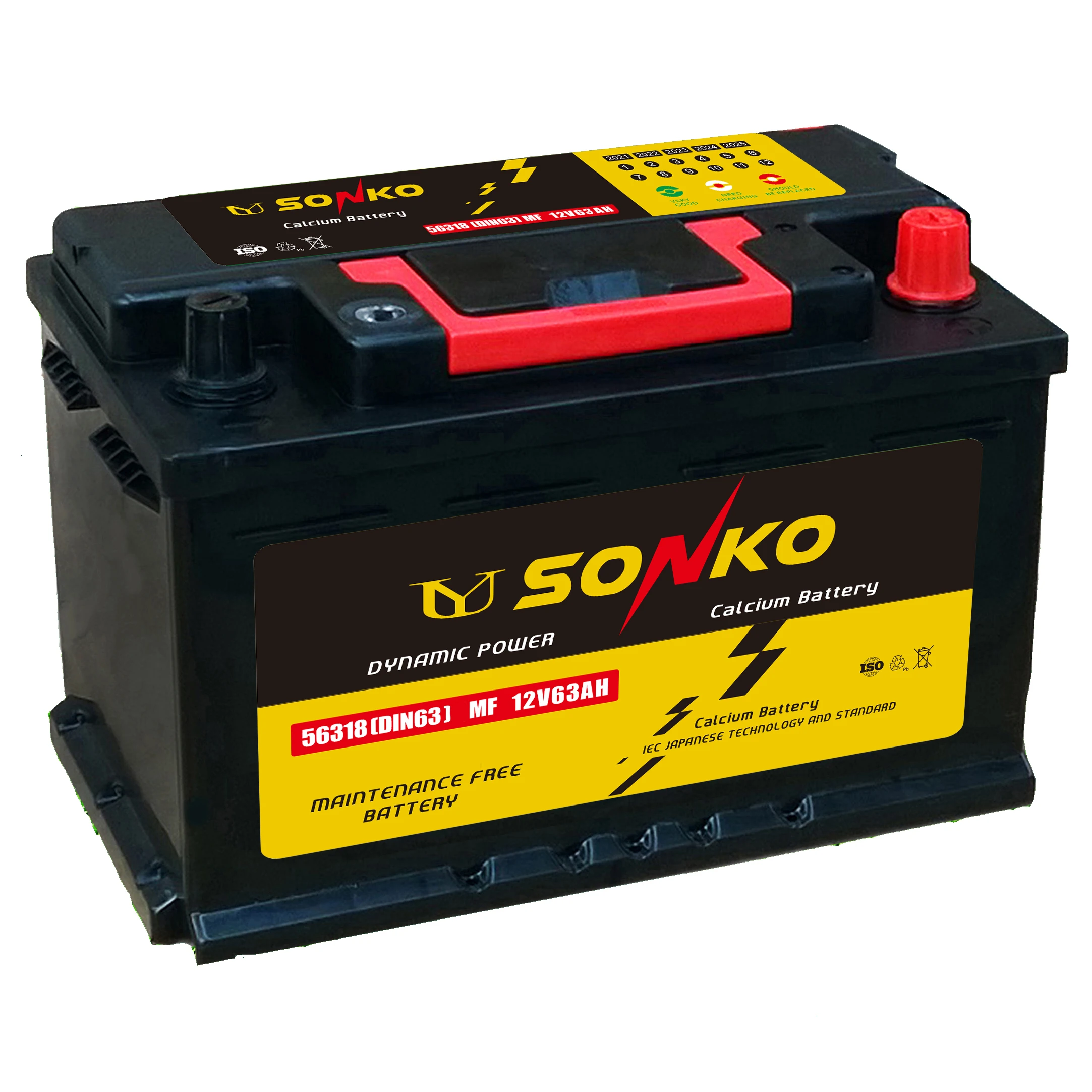 12V DIN75 CCA684 Super Power Car Batteries