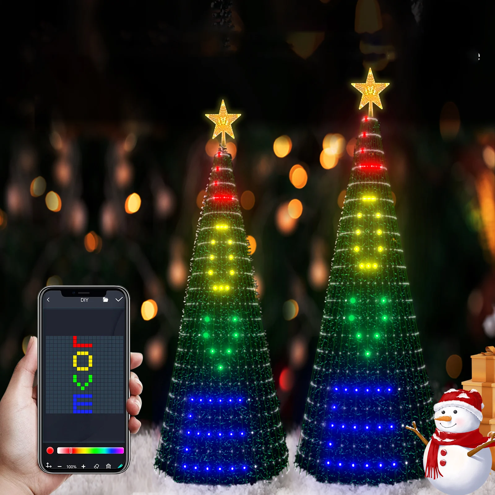 App Smart 1.5m Led Christmas Tree With Led Lights Included Led Light
