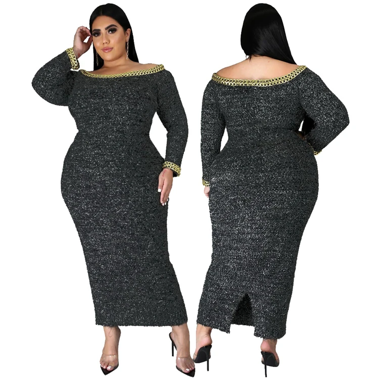 yys plus-size 2021 new arrival spring hot-selling solid color long sleeves women dresses  CY1344