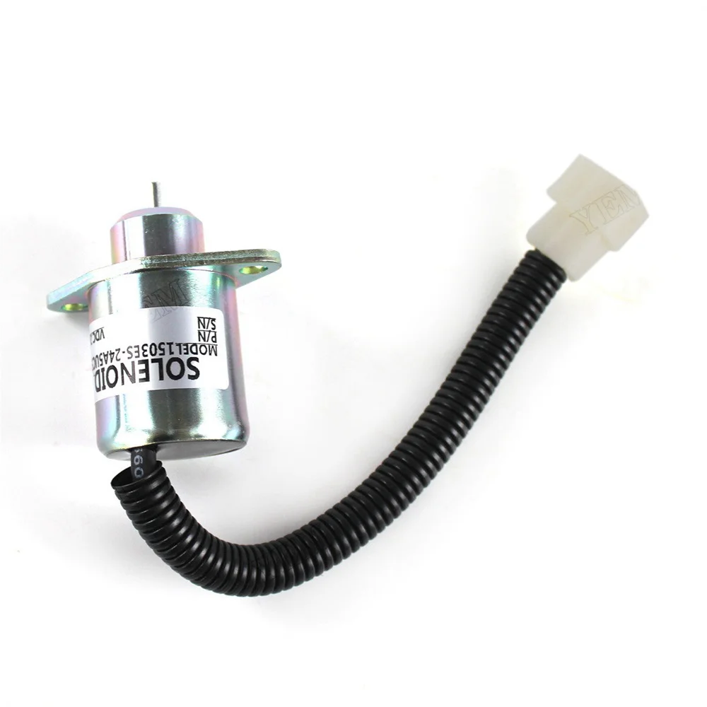 24V Fuel Shutdown Solenoid 1503ES-24A5UC5S SA-4567-T for Kubota 05 Series Engine D905 D1005 D1105 V1205 V1305 Tractor BX2200