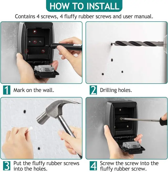 Caja fuerte de llave impermeable OEM con código de combinación