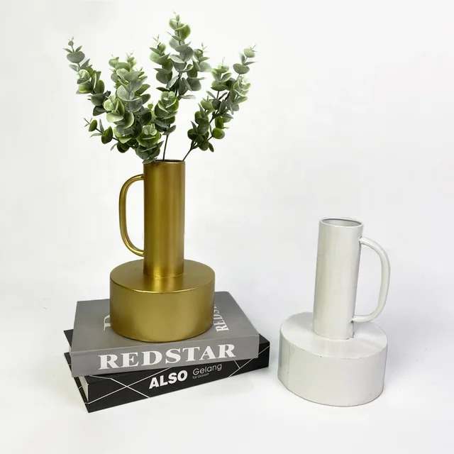 Lander Living Room Decorative Metal Table Flower Vase For Centerpiece