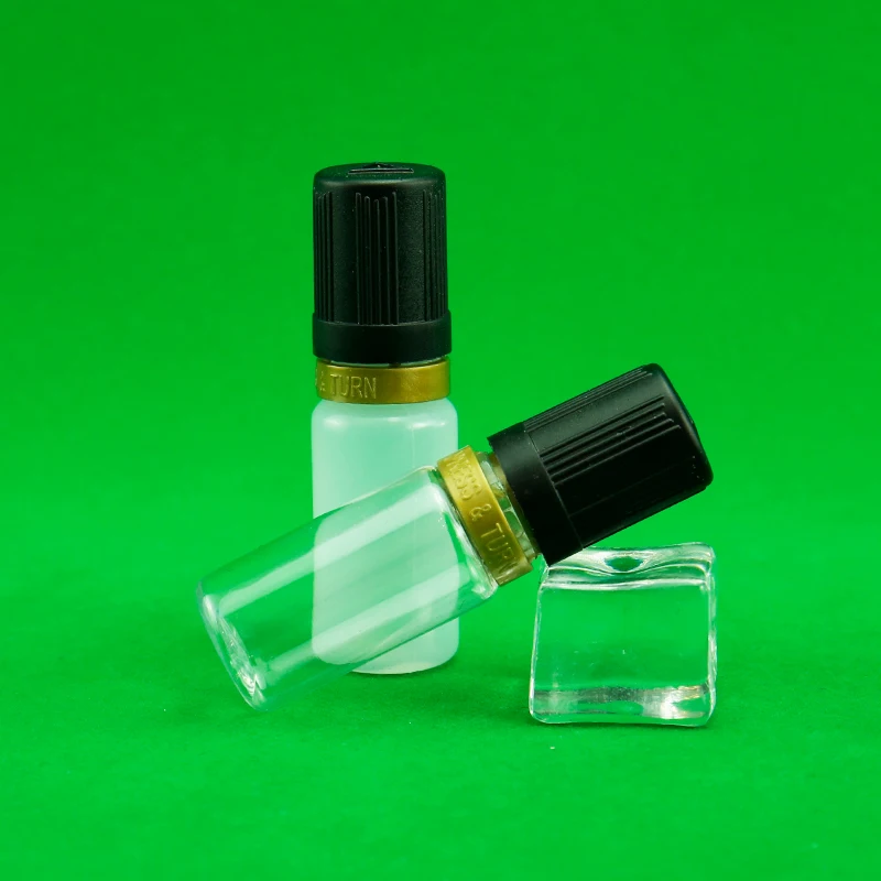 10ml PET/PE plastic liquid essential oil bottles white eye dropper bottle with custom cap/logo/color