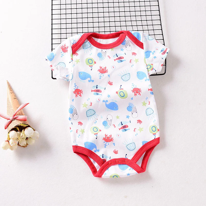 Wholesale Summer New Cotton Short Sleeve Baby Romper Clothes 03 Month
