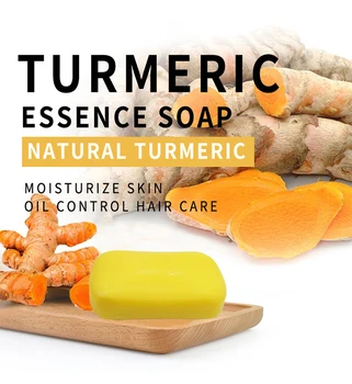 20 YEARS Factory OEM/ODM Turmeric Soap for Skin Whitening Turmeric Soap Bar Wholesale Turmeric Soap for Pimples and Dark Spots