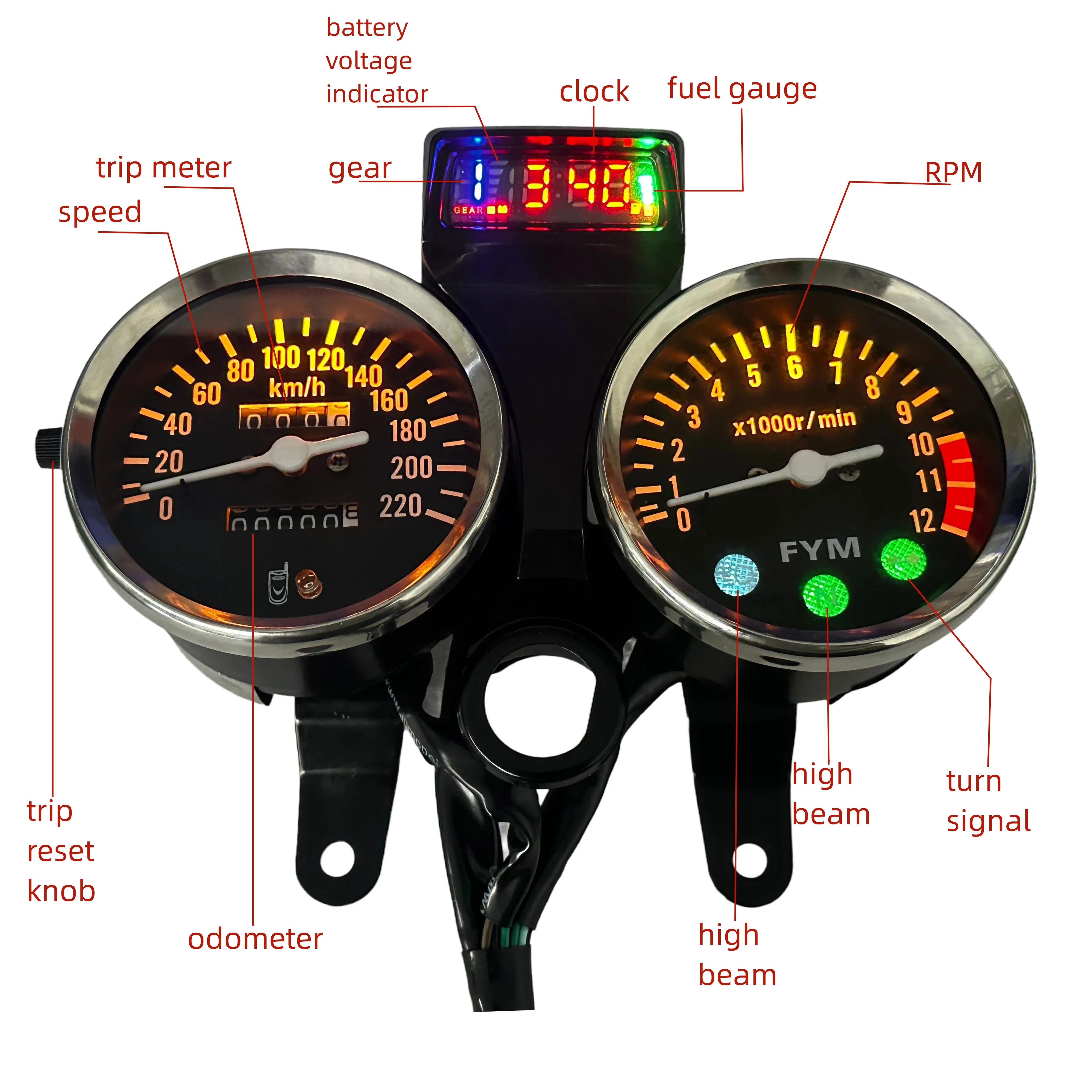 Durable Motorcycle Dashboard for Suzuki GN 125 Intruder