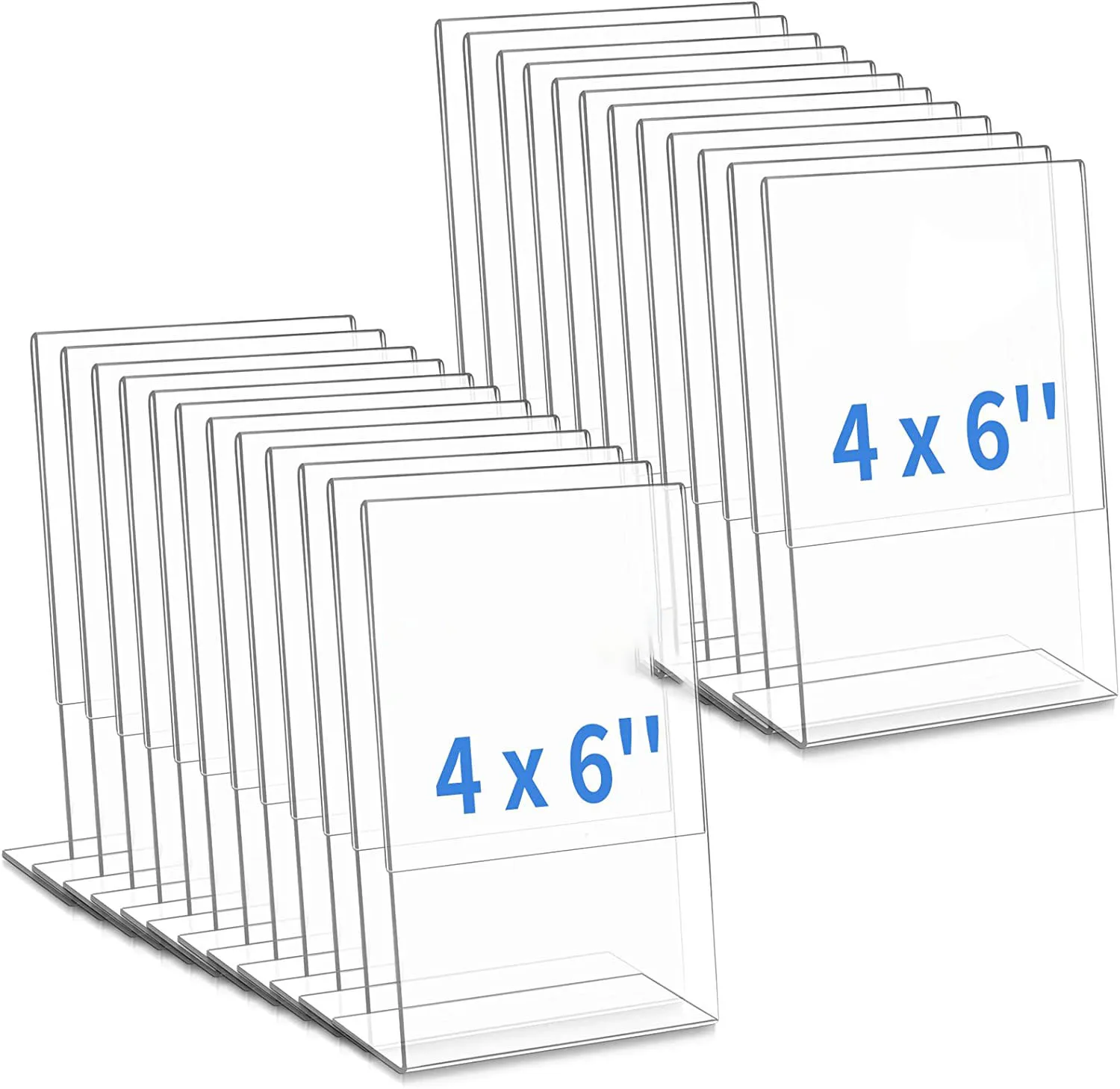 Acrylic Sign Holder Slant Back Stand Plastic Paper Holder Clear Display