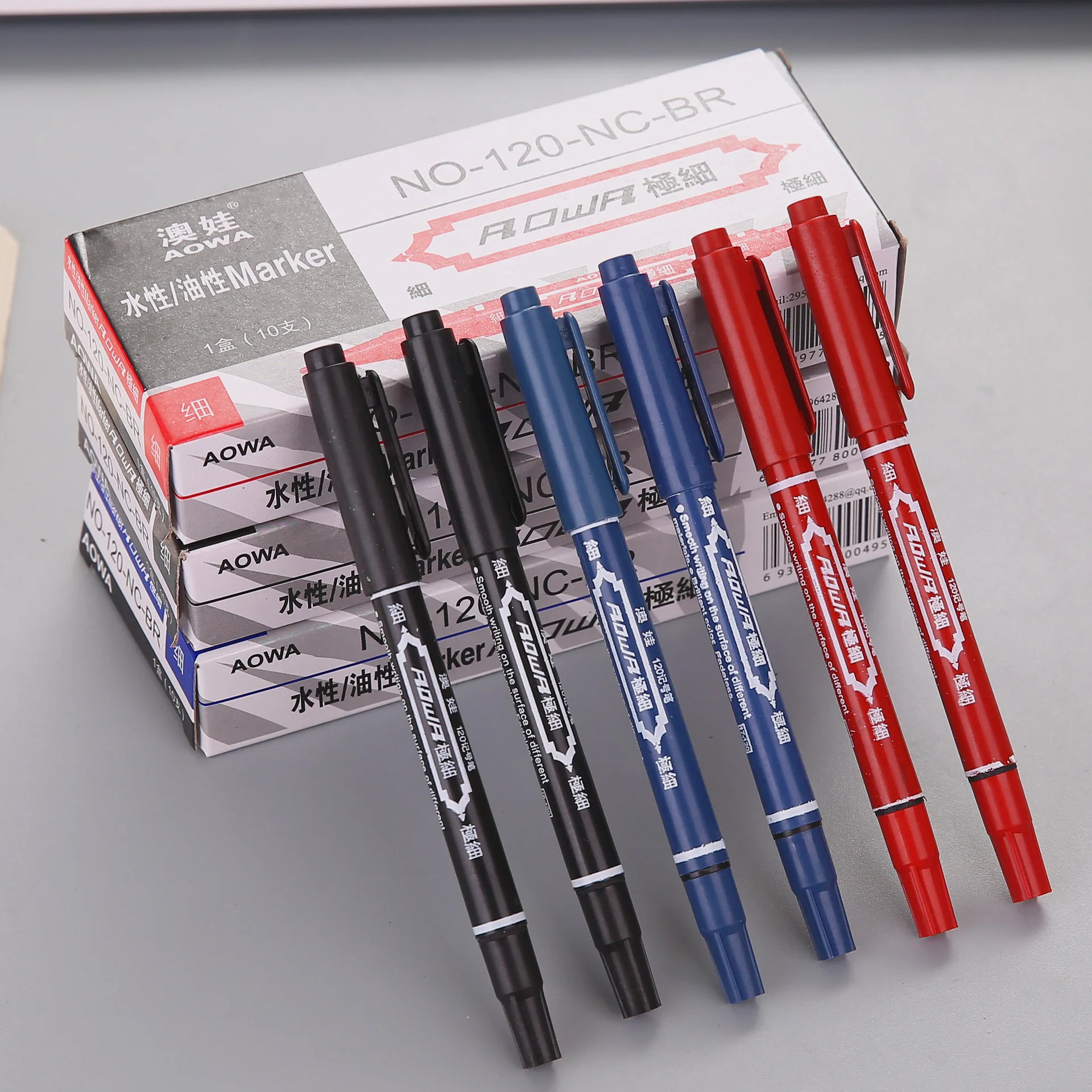 black blue red double head thin head express marker pen - buy