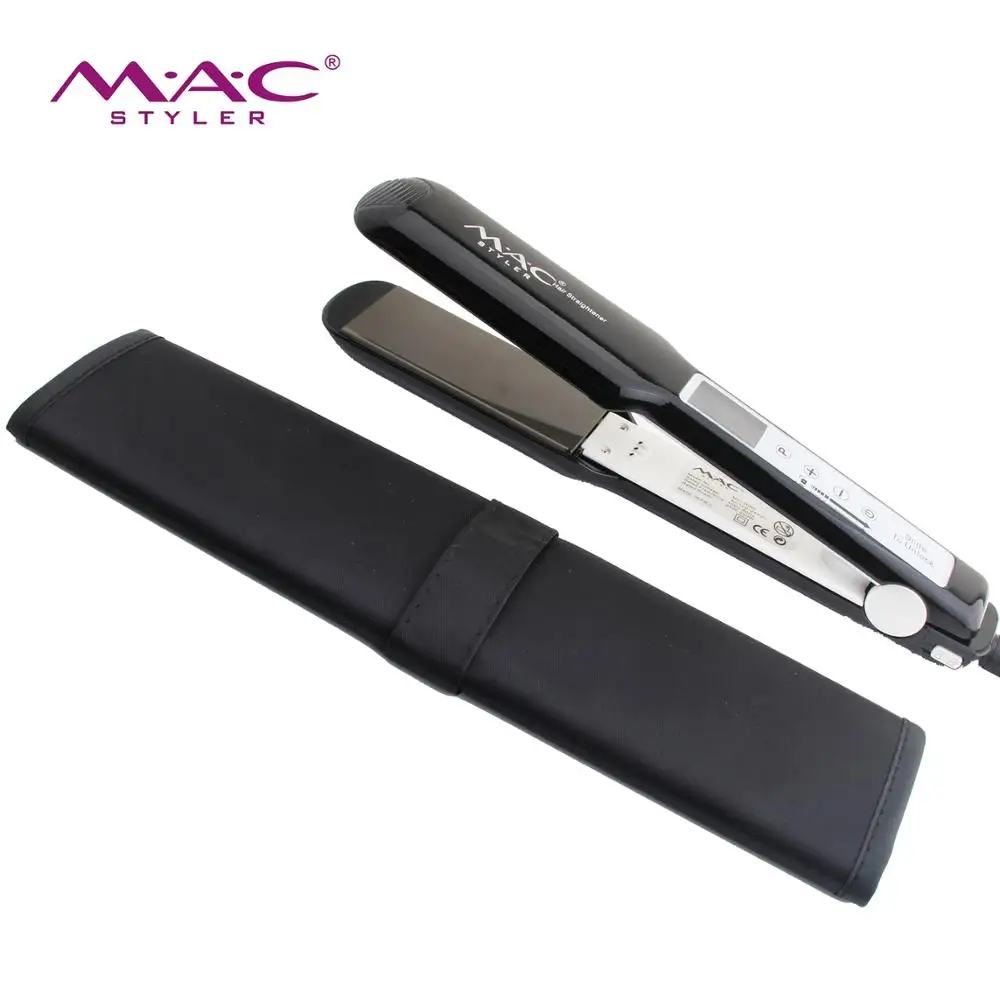 Fast Heating Customized Titanium LCD Display Hair Straightener Best Magic Flat Iron mac Hair Straightener