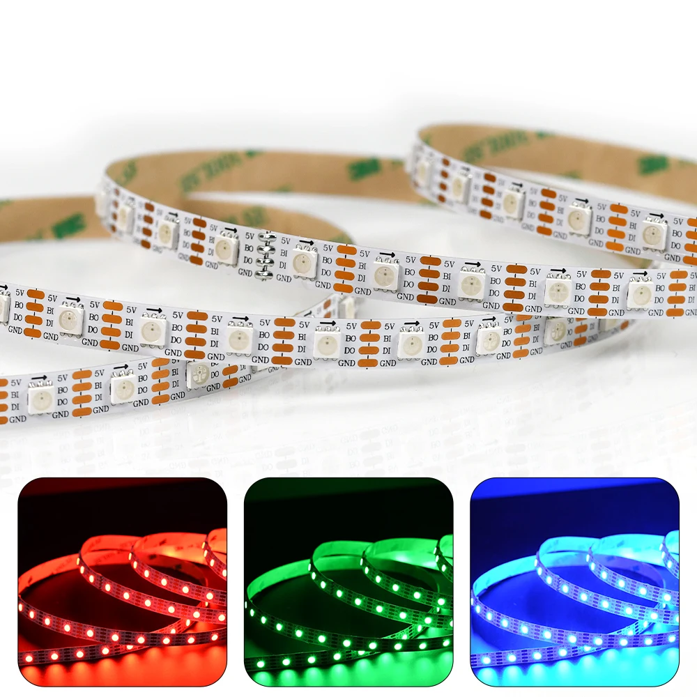 DC5V Colorful WS2813 Digital Rgb Led Light Strip WS2813 5050 smd full color Addressable RGB LED Strip Lighting