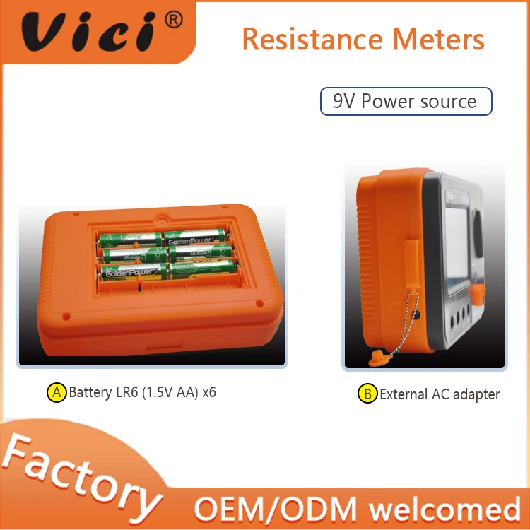 Overload Protection and Manual Range Earth Resistance Meter VC4105A From China VICIMETER