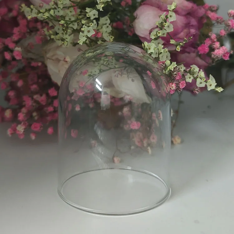 Wholesale custom made clear empty hand blown dome glass bell jar oval bell cloche