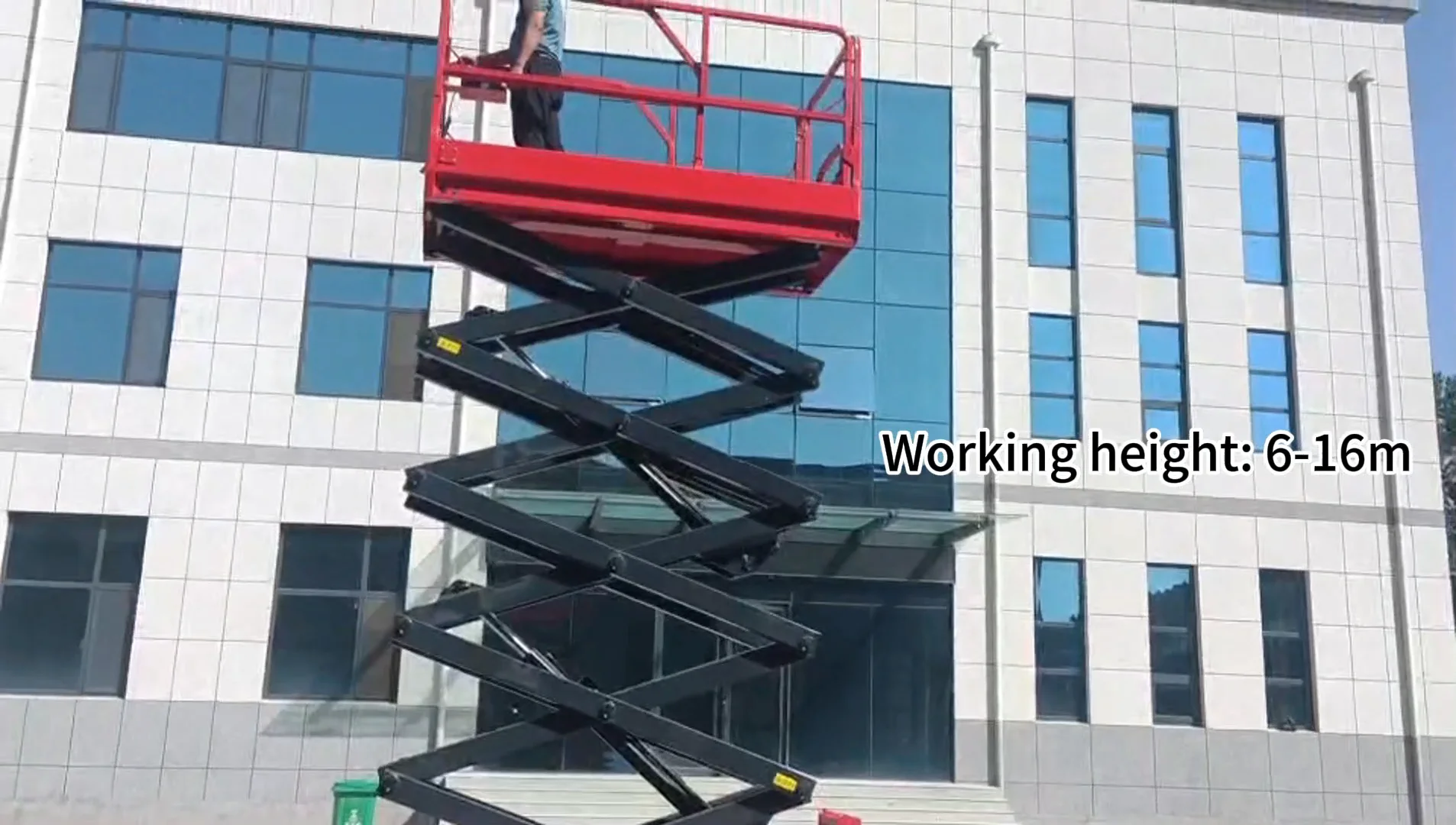 19ft Electric Hydraulic Scissor Lift Aerial Man Lifting Platform With ...