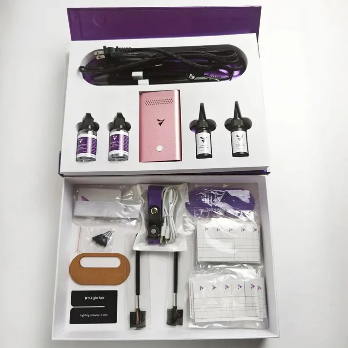 V Light ヘアエクステンションキット UV LED グルー 20g
