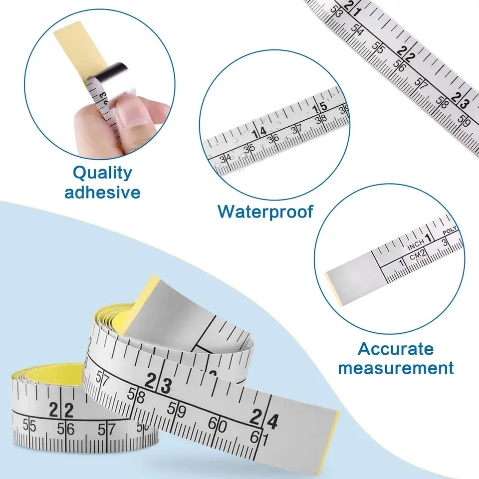Table Mount Ruler Multipurpose Self Adhesive Waterproof Workbench Ruler Backed Tape ...