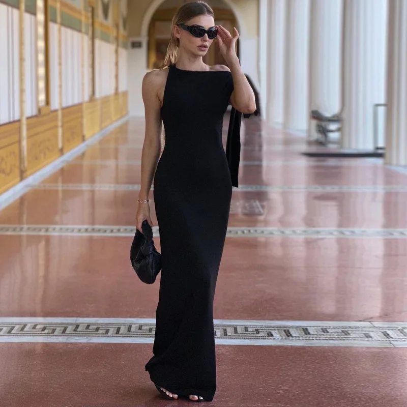 casual summer dresses 2024 ZHUGeLI Womens Summer Dresses 2024 New Women's Set Dress Casual Hanging Solid Color Dress Dress Set Up to 50% off Clearance