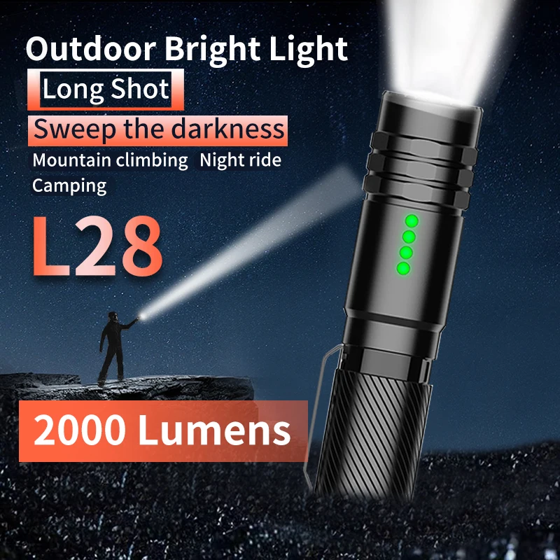 Alibaba.com: Peetpen L28 High Power Rechargeable Flashlight