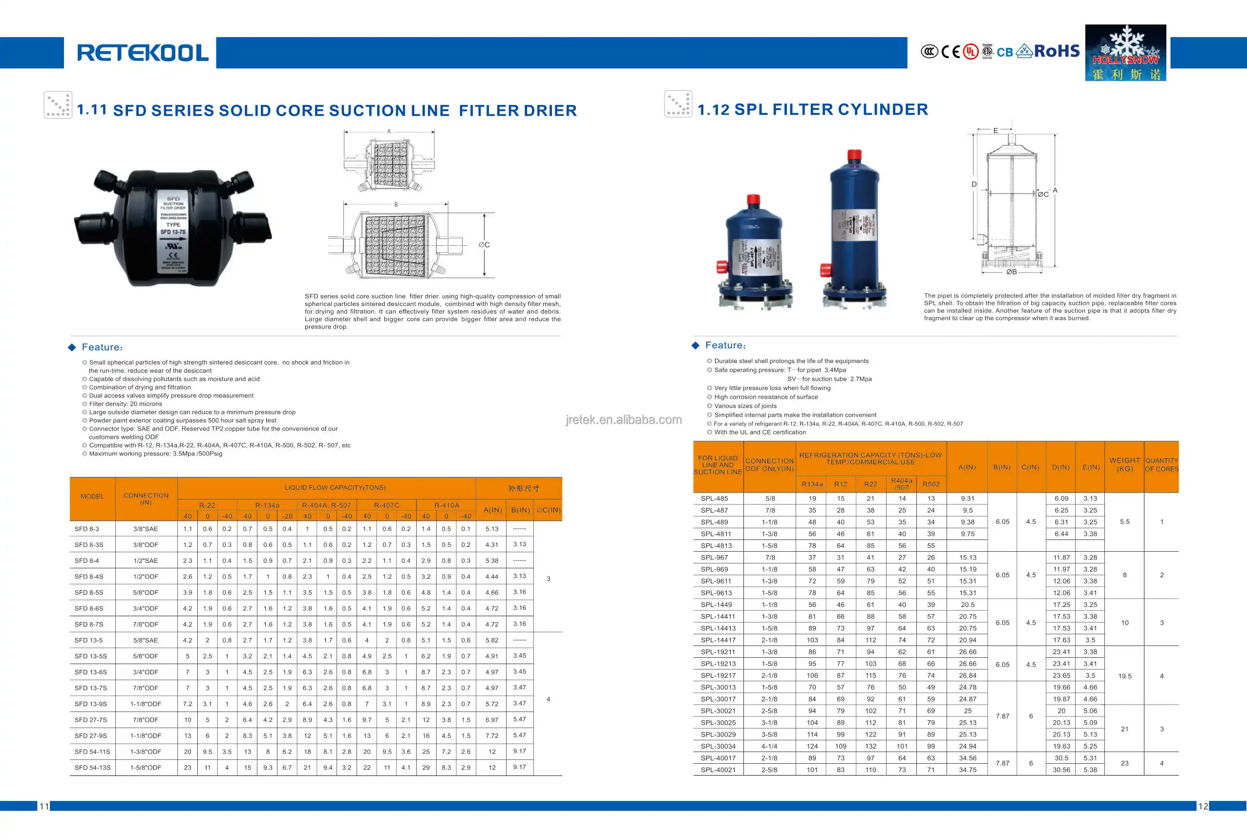 Refrigeration Suction Line Accumulator Oil Gas Separator For