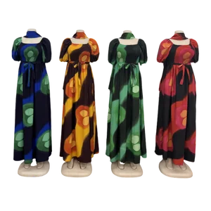 Elegant Women's Plus Size Arab Kaftan & Abaya Large African Fashion Muslim Short Sleeve Dresses