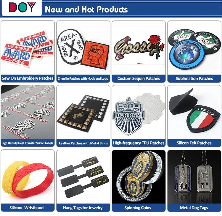 High Quality Design Custom Adhesive Back to Back Hook and Loop Fastener Tapes with 3D Embossed Logo