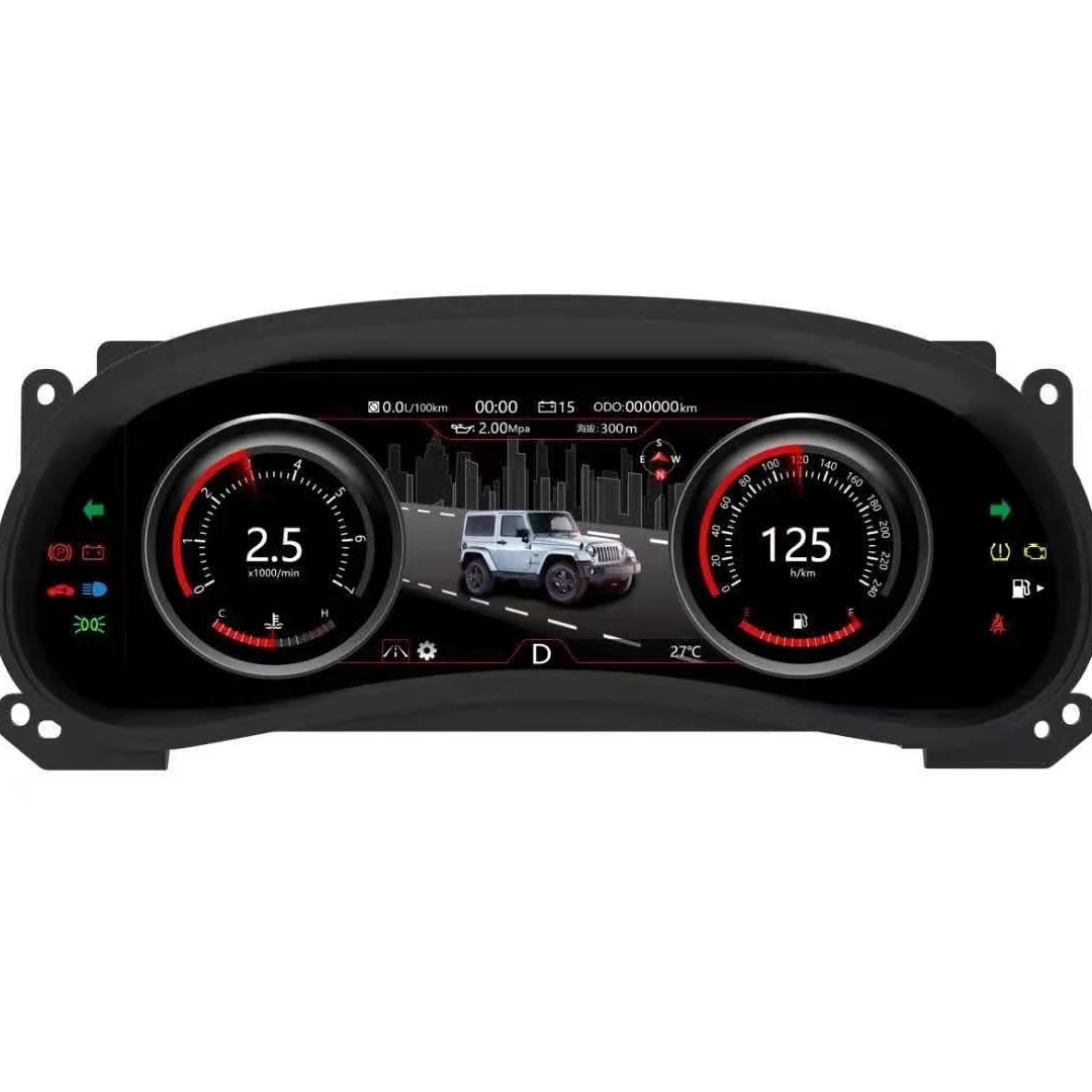 Digital Dashboard Panel Virtual Instrument Cluster Cockpit Lcd Speedometer  Android  For Jeep Wrangler 2010-2017 - Buy Car Gps Dvd Player Android  System Universal Radio,Car Dvd/multimedia Gps Android System For Jaguar Xe