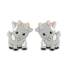 Goat Focal bead Light Gray SA164