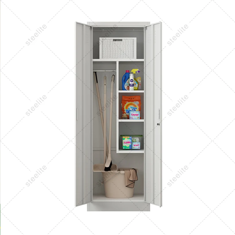 Двухдверный шкаф для чистки STEELITE щетка инструменты хранения чистящие принадлежности