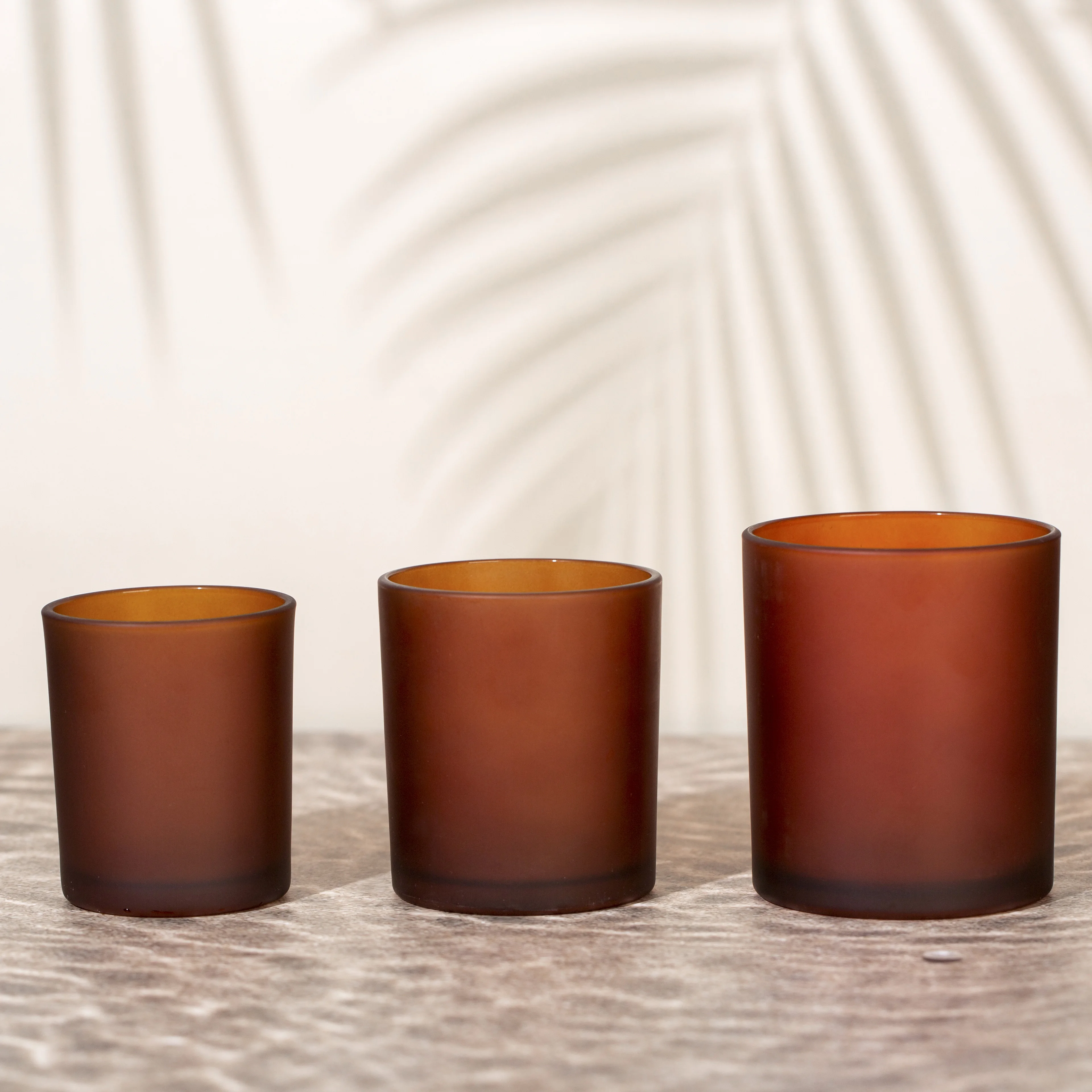 10oz Custom Amber Frosted Glass Candle Jars Luxury With Lid Buy Amber