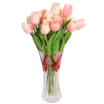 Wholesale single stem flower Artificial PU Tulip Flowers Wedding table For Decoration factory direct for home decoration