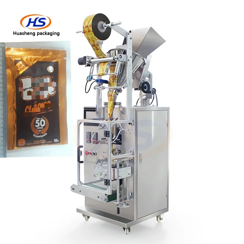 HS240F 3 Side Seal 4 Side Seal Instant Coffee Sachet Packing Machine with Auger Filler