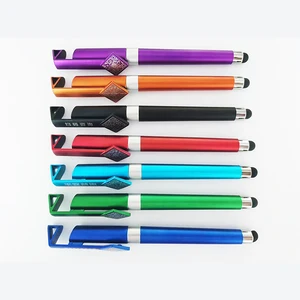 Promotional Touch Screen Ball Point Pen with Logo Printing Cell Mobile Phone Holder