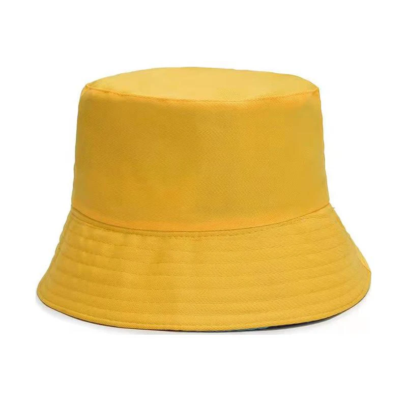 Modern Style Bucket Hats Men Unisex Plain Color Blank Reversible