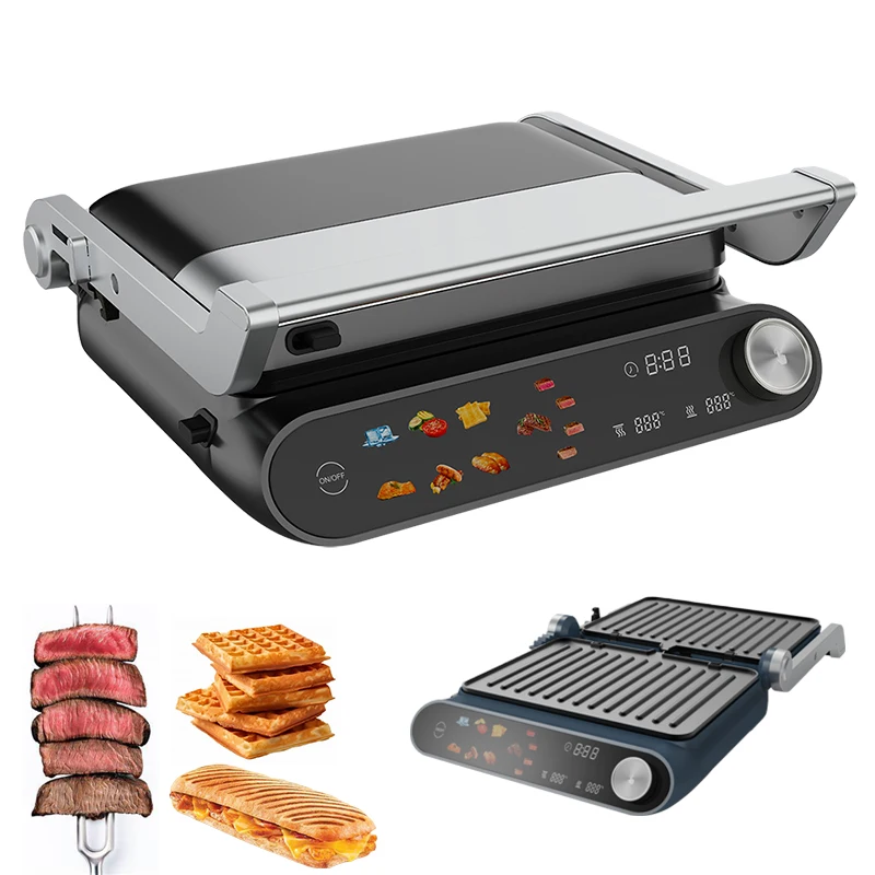2024 Steak Doneness Touch Knob Electric Waffle Barbecue Grill