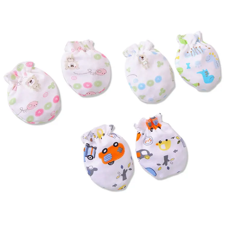 Лидер продаж, зимние перчатки для новорожденных, цветные варежки из 100% хлопка