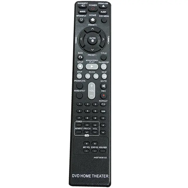 RCU High Quality Replacement Remote Control AKB73636102 Fit for LG Home Theater System DVD Player